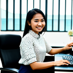 Professional Setting**

"A Southeast Asian woman, in her late 20s, working as a graphic designer in a modern, collaborative workspace in Kuala Lumpur, Malaysia. She is wearing a stylish, modest blouse and professional trousers, fully clothed, appropriate attire, safe for work. She's smiling slightly, focused on her computer screen. The background includes other designers working, lots of natural light, and potted plants. Perfect anatomy, correct proportions, natural pose, professional photography, high quality, well-formed hands, proper finger count, natural body proportions, family-friendly."

**