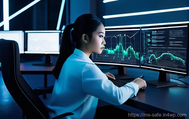 소프트웨어 공급망 보안에서의 화이트 해커의 역할 - **Prompt 1: The Cyber Detective at Work**
"A highly focused young Malaysian woman, an ethical ha...