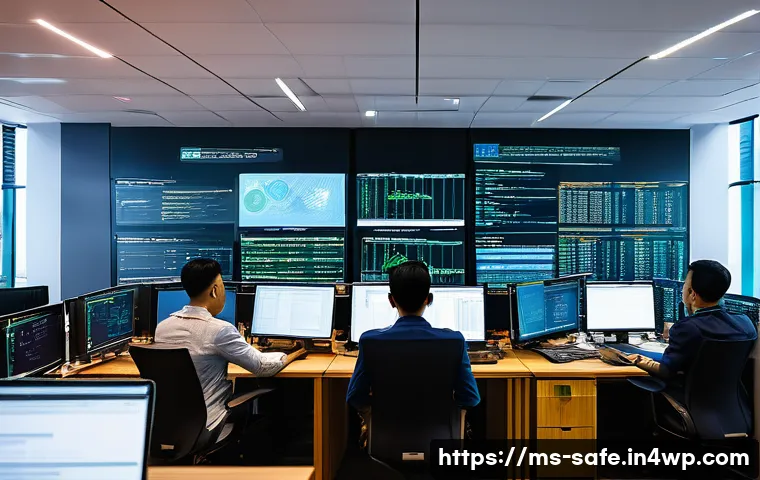 소프트웨어 공급망 보안 검토 및 개선 주기 설정 - A modern software development office in Kuala Lumpur, Malaysia, with diverse IT professionals collab...