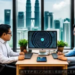 Home 23 소프트웨어 공급망 보안에서의 내부 통제 강화 - A modern Malaysian office environment showcasing diverse IT professionals collaboratively implementi...